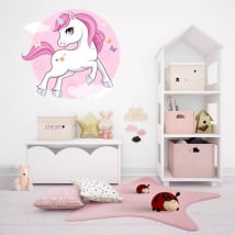Vinilos decorativos y pegatinas unicornio infantil