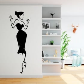 Vinilos adhesivos silueta de mujer