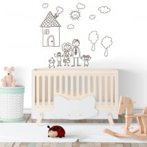 Vinilos decorativos o pegatinas dibujo infantil