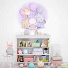 Vinilos y pegatinas para bebé animales infantiles