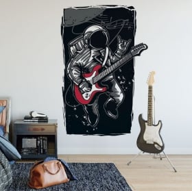 Vinilos y pegatinas astronauta rock and roll