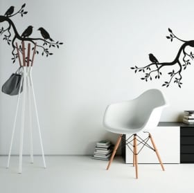 Vinilos y pegatinas ramas de árbol con pájaros