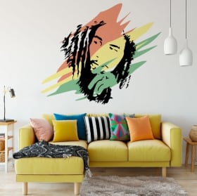 Vinilos decorativos y pegatinas bob marley
