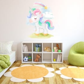 Pegatinas de vinilos unicornio y cometa
