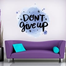 Vinilos y pegatinas frase en inglés don't give up