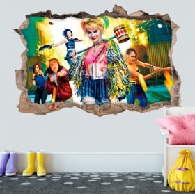 Pegatinas de vinilos 3d harley quinn aves de presa
