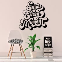 Vinilos y pegatinas frase inglés enjoy every moment