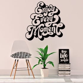 Vinilos y pegatinas frase inglés enjoy every moment