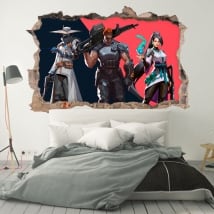 Pegatinas de vinilos videojuego valorant 3d