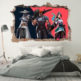 Pegatinas de vinilos videojuego valorant 3d