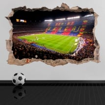 Vinilos y pegatinas 3d estadio de fútbol camp nou barcelona