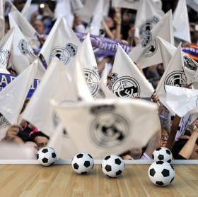 Fotomurales de vinilos banderas real madrid