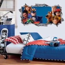 Pegatinas de vinilos scooby doo 3d
