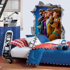 Vinilos decorativos y pegatinas scooby-doo 3d