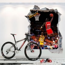 Vinilos 3d basketball michael jordan