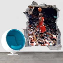 Vinilos y pegatinas 3d baloncesto michael jordan