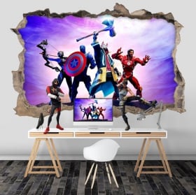 Vinilos 3d videojuego fortnite avengers