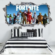 Pegatinas de vinilos 3d videojuego fortnite
