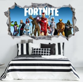 Pegatinas de vinilos 3d videojuego fortnite