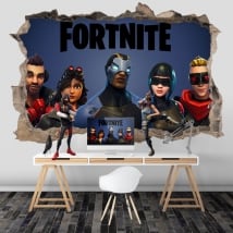 Vinilos paredes 3d videojuego fortnite