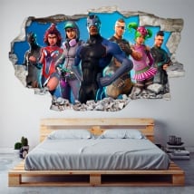 Vinilos adhesivos paredes 3d fortnite