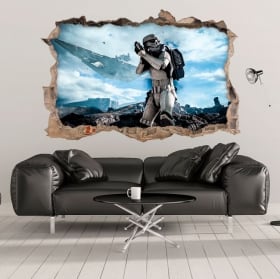 Vinilos y pegatinas 3d stormtrooper star wars