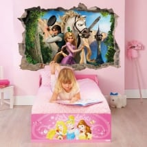 Vinilos y pegatinas disney agujero 3d rapunzel
