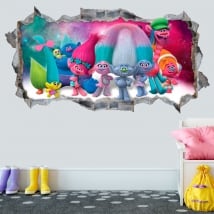 Vinilos decorativos y pegatinas 3d trolls