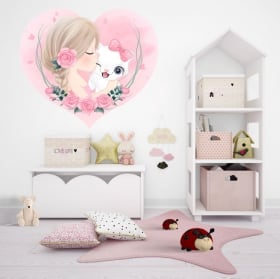 Vinilos decorativos y pegatinas amo a mi gata
