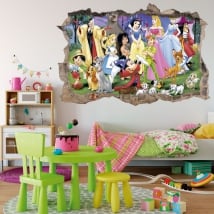 Vinilos decorativos y pegatinas 3d personajes de disney