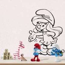 Vinilos y pegatinas infantiles pitufina