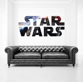 Vinilos decorativos y pegatinas logo star wars