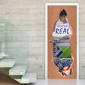 Vinilos puertas 3d real sociedad estadio de fútbol reale arena