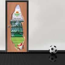 Vinilos puertas 3d estadio de fútbol benito villamarín real betis balompié