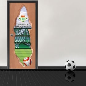 Vinilos puertas 3d estadio de fútbol benito villamarín real betis balompié