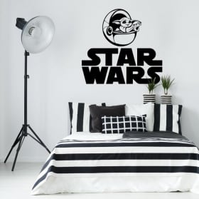 Pegatinas y vinilos star wars baby yoda the mandalorian