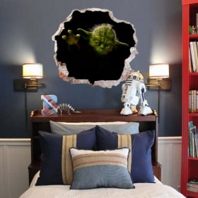 Vinilos y pegatinas 3d yoda star wars