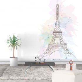 Vinilos decorativos y pegatinas torre eiffel parís