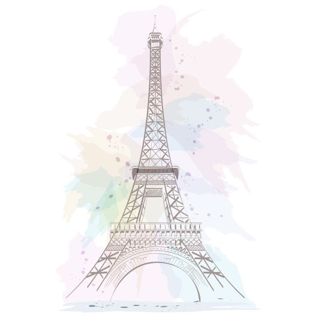 Vinilo decorativo Torre Eiffel Paris - Papel tapiz adhesivo pared Hogar  Vinilos decorativos