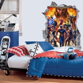 Vinilos decorativos 3d marvel vengadores endgame