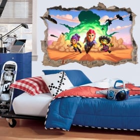 Vinilos decorativos 3d videojuego brawl stars