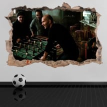 Pegatinas de vinilos 3d fútbol maradona con pelé y zidane