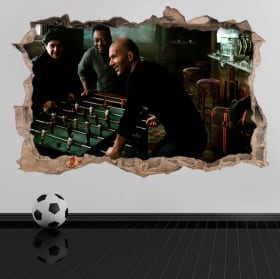 Pegatinas de vinilos 3d fútbol maradona con pelé y zidane
