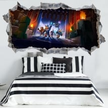 Vinilos decorativos y pegatinas 3d videojuego minecraft