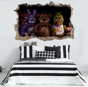 Vinilos y pegatinas 3d videojuego five nights at freddy’s
