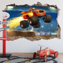 Pegatinas 3d blaze and the monster machines