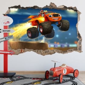 Pegatinas 3d blaze and the monster machines