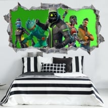 Agujero pared 3d videojuego fortnite