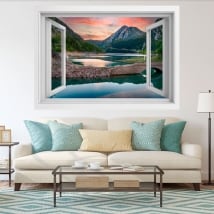Vinilos decorativos ventana 3d lago el pont de suert