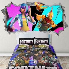Vinilos para paredes videojuego fortnite 3d